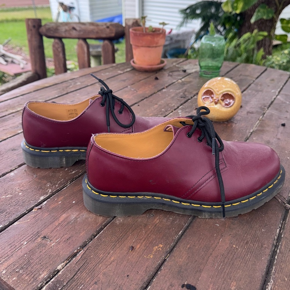 Burgundy Dr. Martens 1461 oxfords